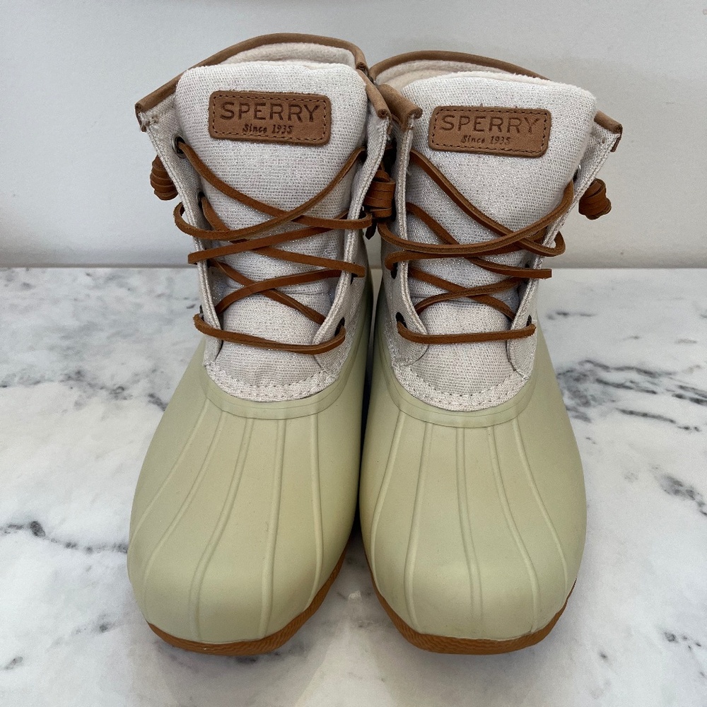 Sperry Women’s Saltwater Sparkle Duck Boots 7.5